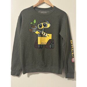 Disney Pixar WALL·E Crewneck Sweatshirt Olive Green Adult Small Unisex